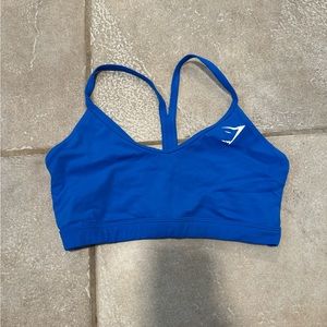 Gymshark V neck sports bra blue